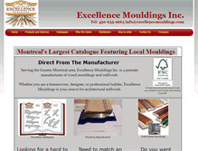 Tablet Screenshot of excellencemouldings.com
